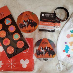 BTS Las Vegas Soundcheck Merch Bag VIP Badges Hankerchief mixed items NEW/SEALED